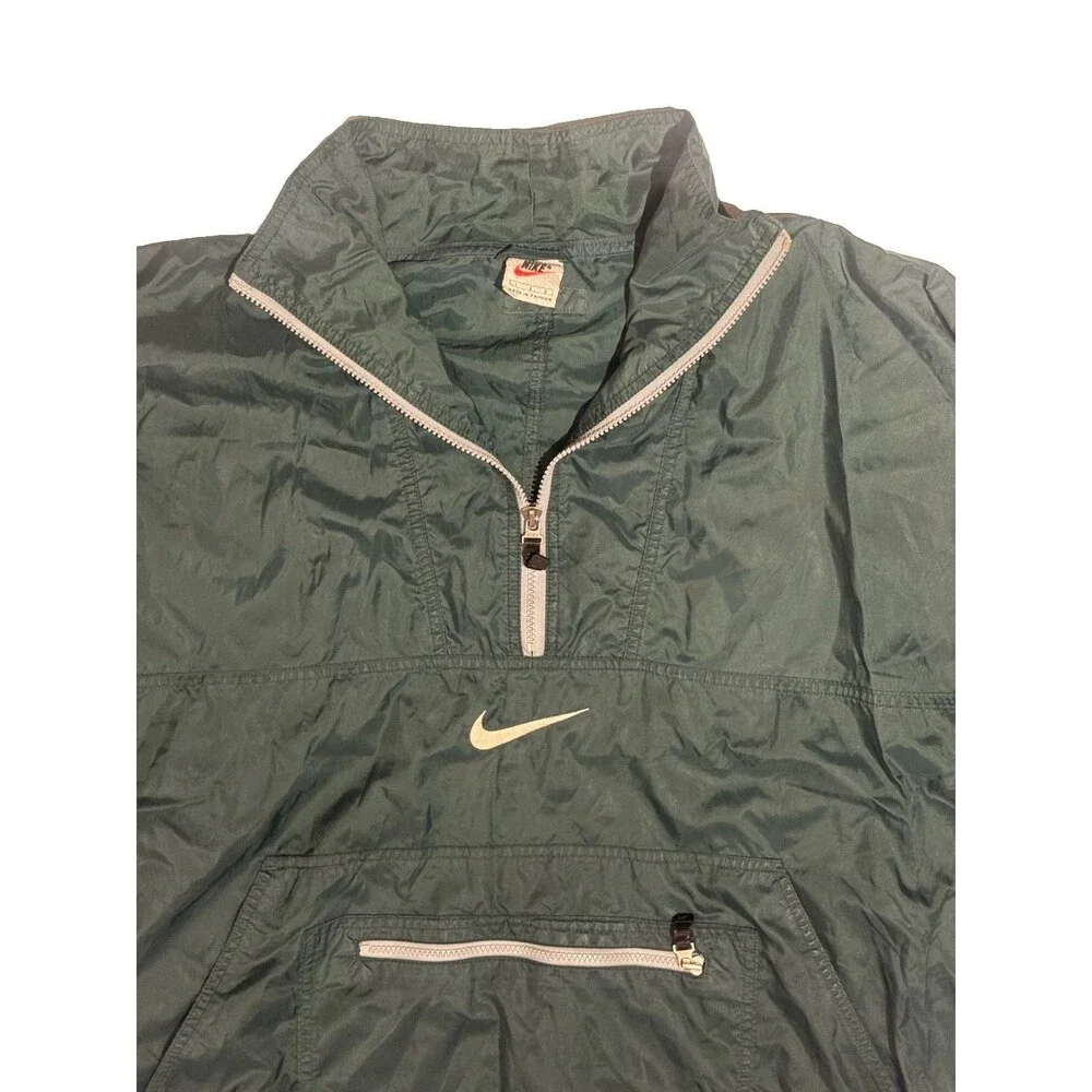 Nike Center Swoosh Mens L  Anorak Windbreaker Pullover VTG 90s Retro Softshell